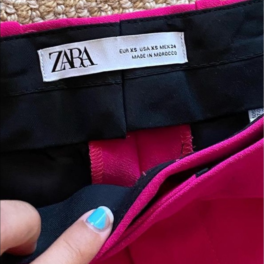 Hot pink trouser pants